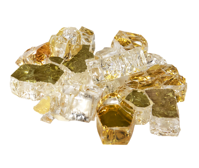 Grand Canyon 1/2-inch Amber Diamond Apollo Reflective Glass | 10 lb Bag