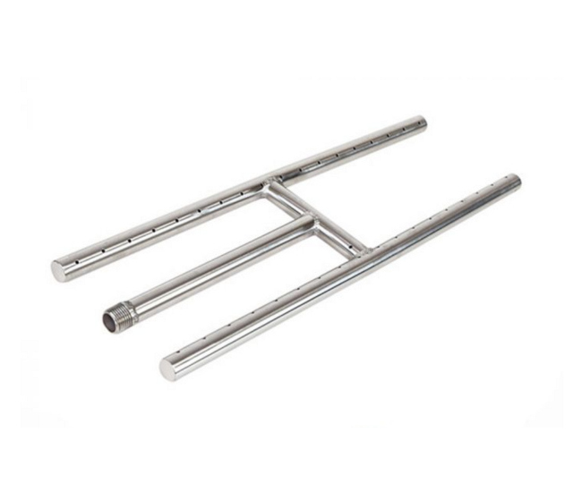 Grand Canyon Stainless Steel Outdoor H-Style Fire Pit Burner, Natural