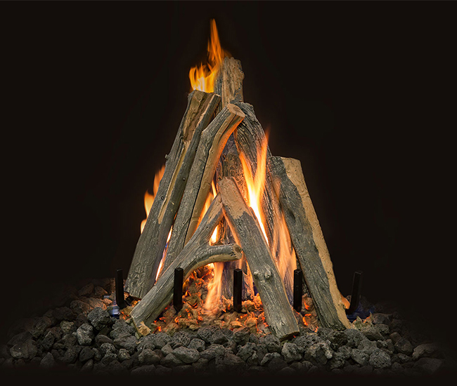 Grand Canyon Arizona Juniper Kiva 7 Piece Outdoor Gas Log Set