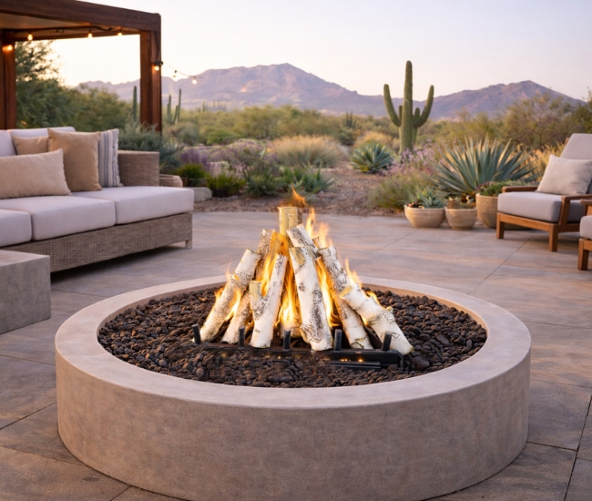 Grand Canyon Aspen Kiva 7 Piece Outdoor Gas Log Set