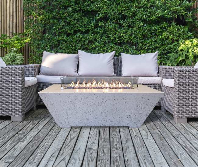 Grand Canyon 60-inch Rectangular Rust Fire Table (18-inch Height)