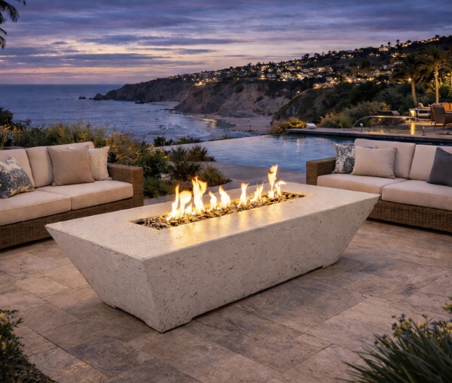 Grand Canyon 72-inch Rectangular Bone Fire Table (24-inch Height)